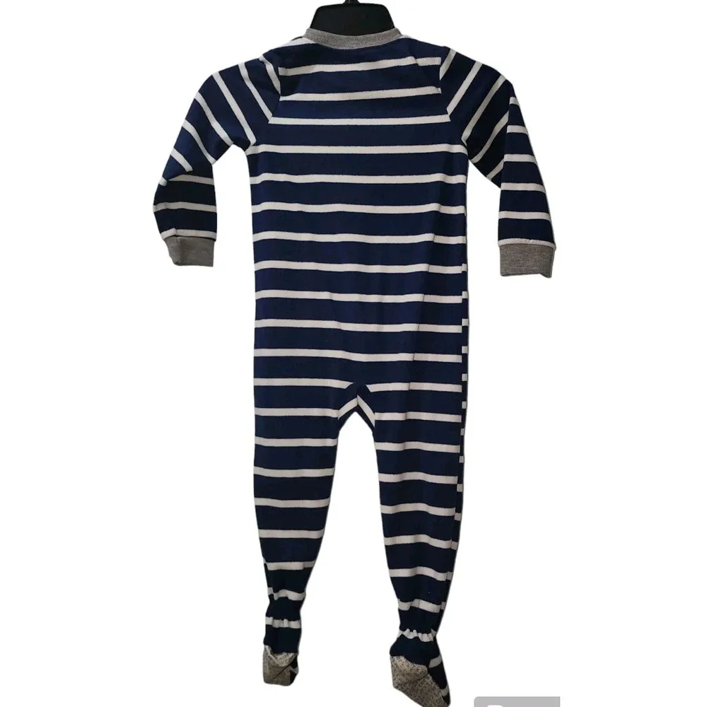 Carter's Football Pajamas Striped One Piece Sleeper 3T‎